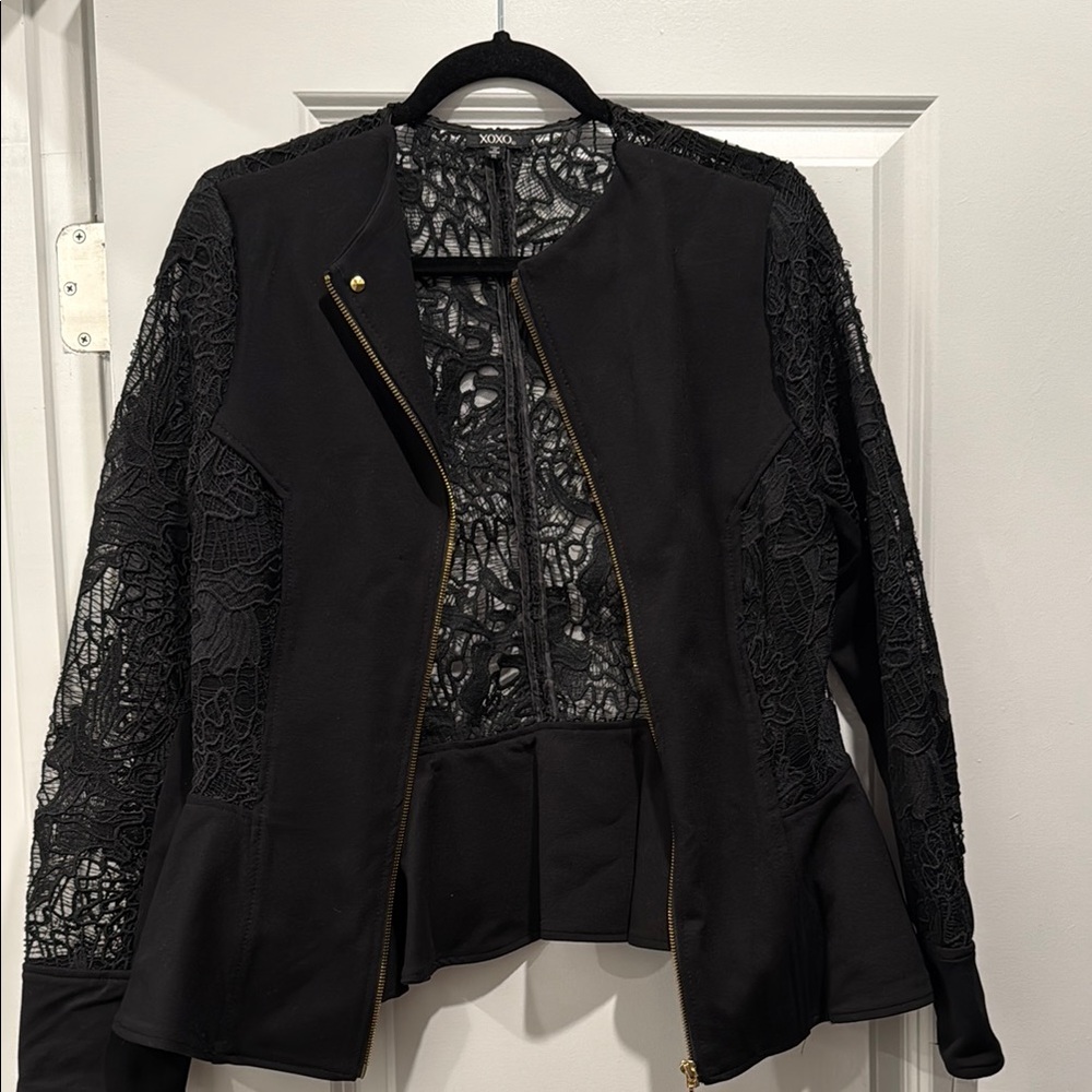 XOXO Black Blazer with Intricate Lining